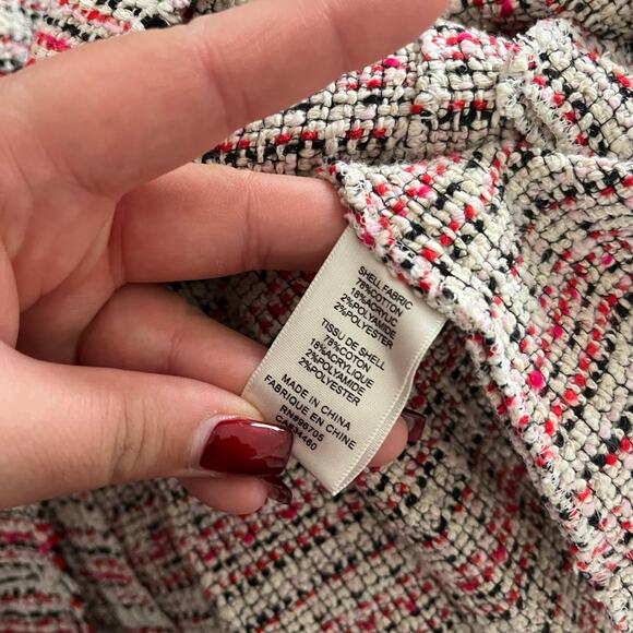 Rebecca Taylor Striped Tweed Double Breasted Blazer Jacket Wmns 10 Career Office - Picture 13 of 14